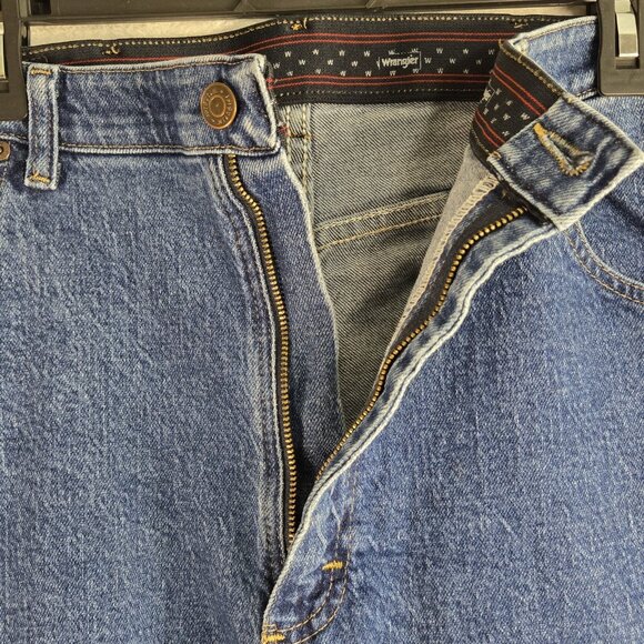 Wrangler Five Star Men's Jeans Regular Fit - Dark Stonewash Size 36 x 32 - Picture 4 of 9